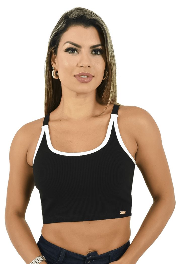 Blusa de Tiras Escote Redondo 809918