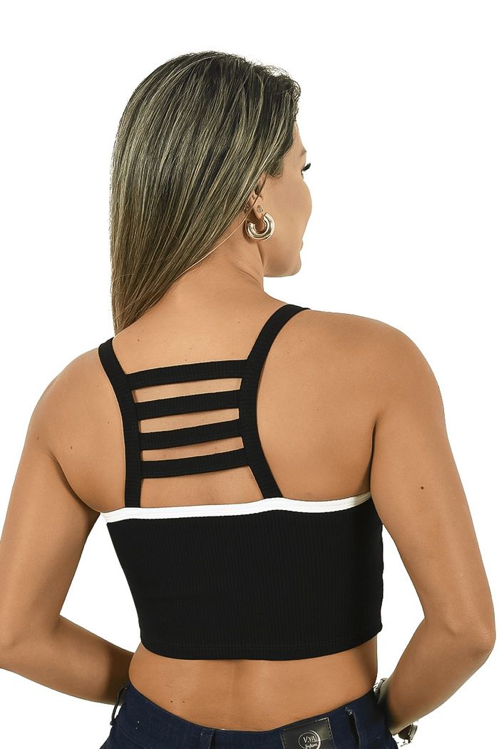 Blusa de Tiras Escote Redondo 809918