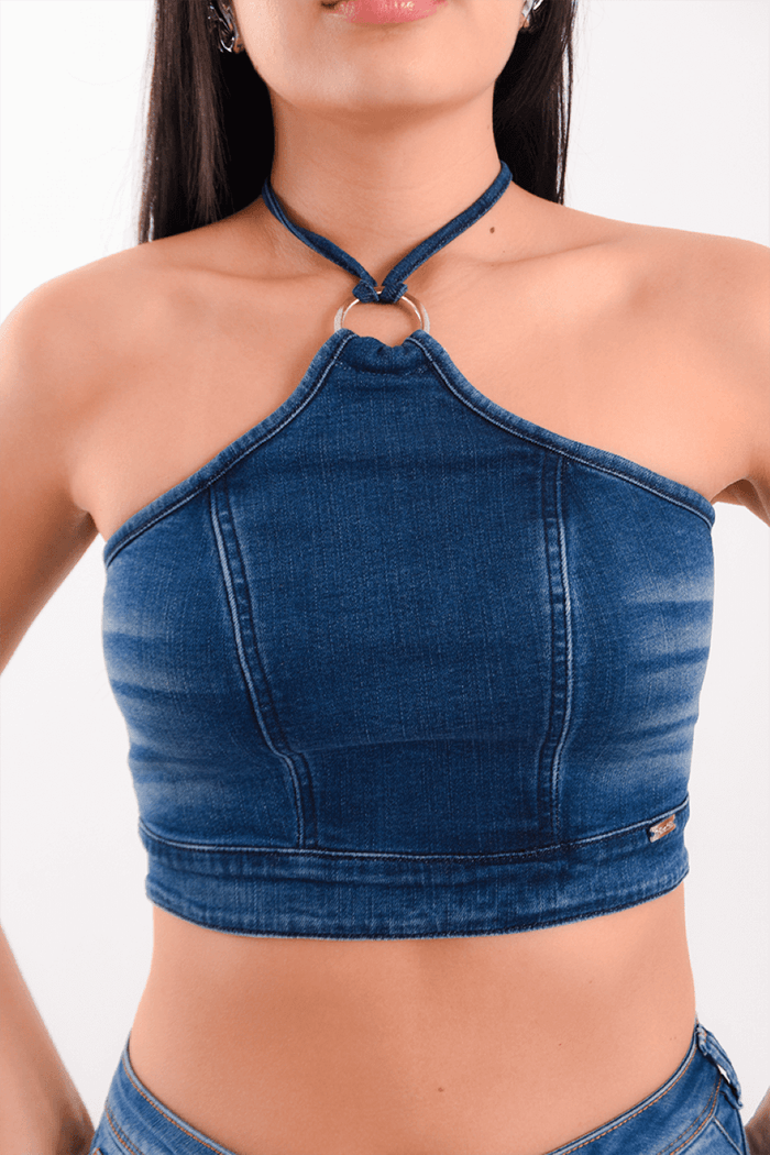 Crop Top Escote Halter Para Dama ebp010