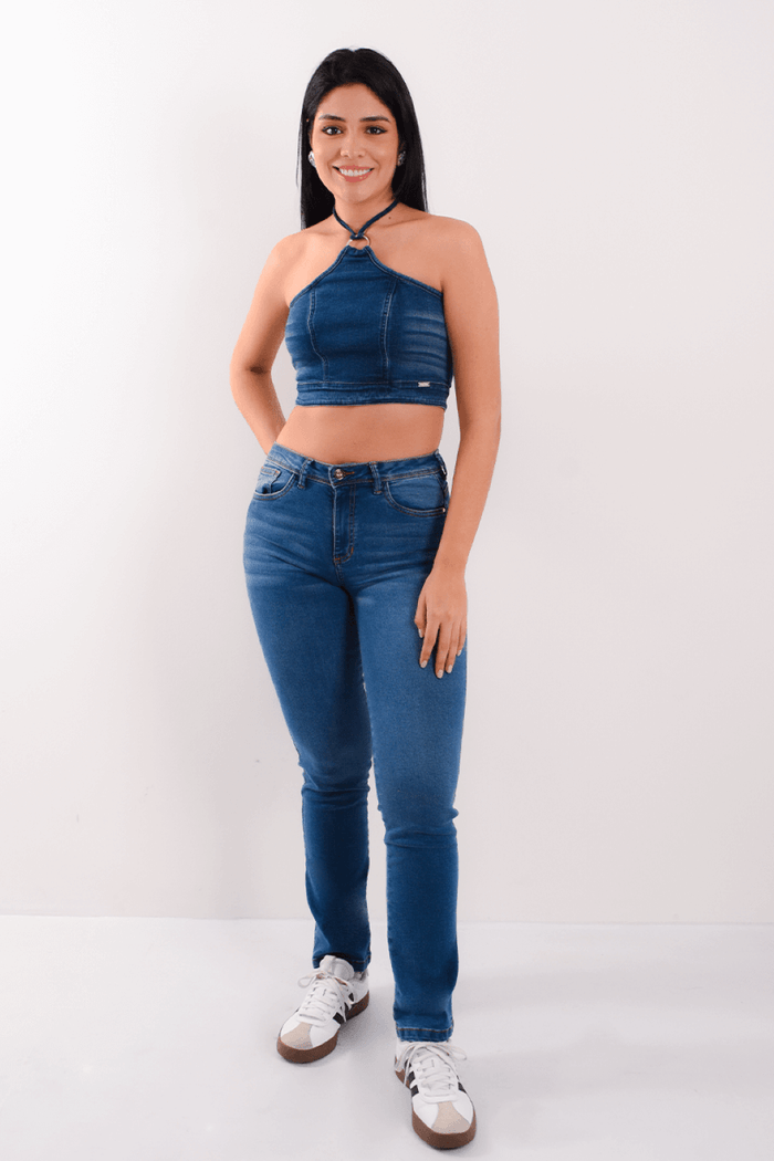 Crop Top Escote Halter Para Dama ebp010