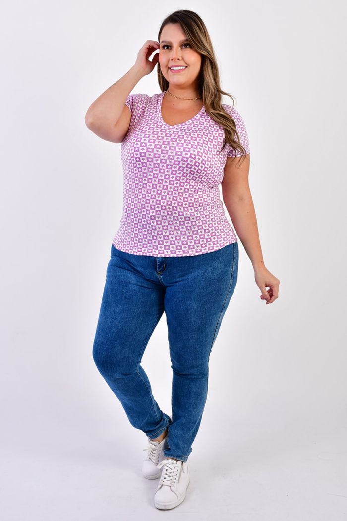 Blusa Basica Plus  Cuello V 524262