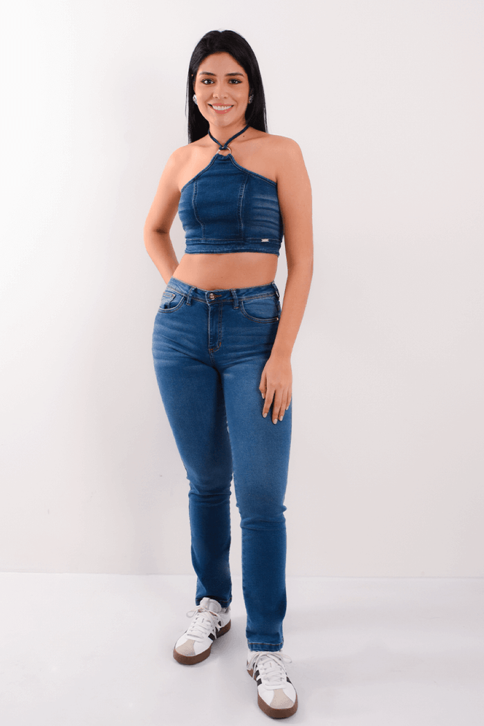 Jean Mom Fit 5 Bolsillos Para Dama p12906