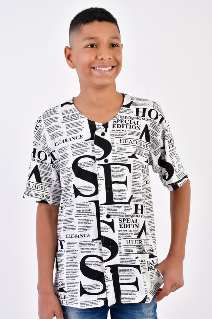 Camisa Manga Corta Cuello Redondo Niño UN0800
