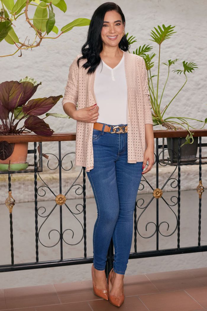 Jean Skinny Alto Pretina Dama P12931
