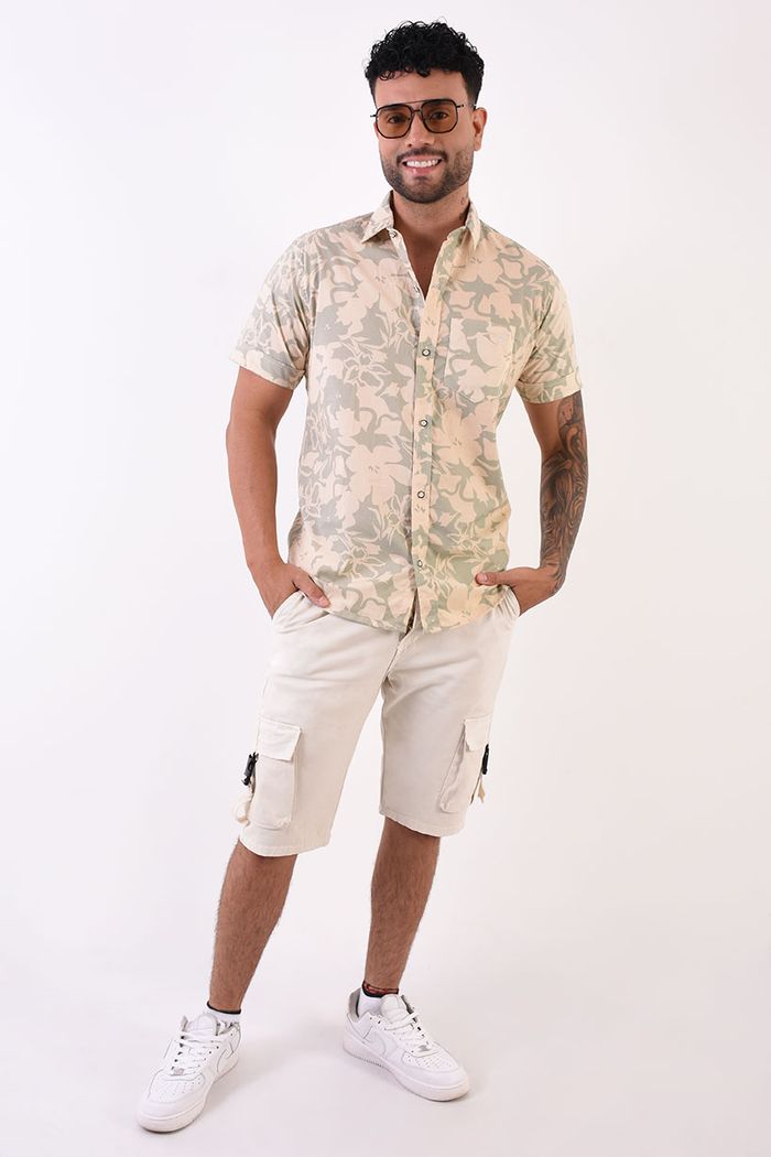 Camisa Manga Corta Estampada Hombre GS6279