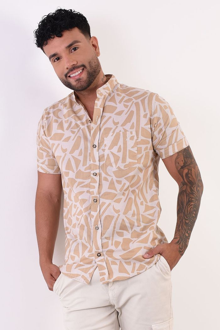 Camisa Manga Corta Estampada Hombre GS6279