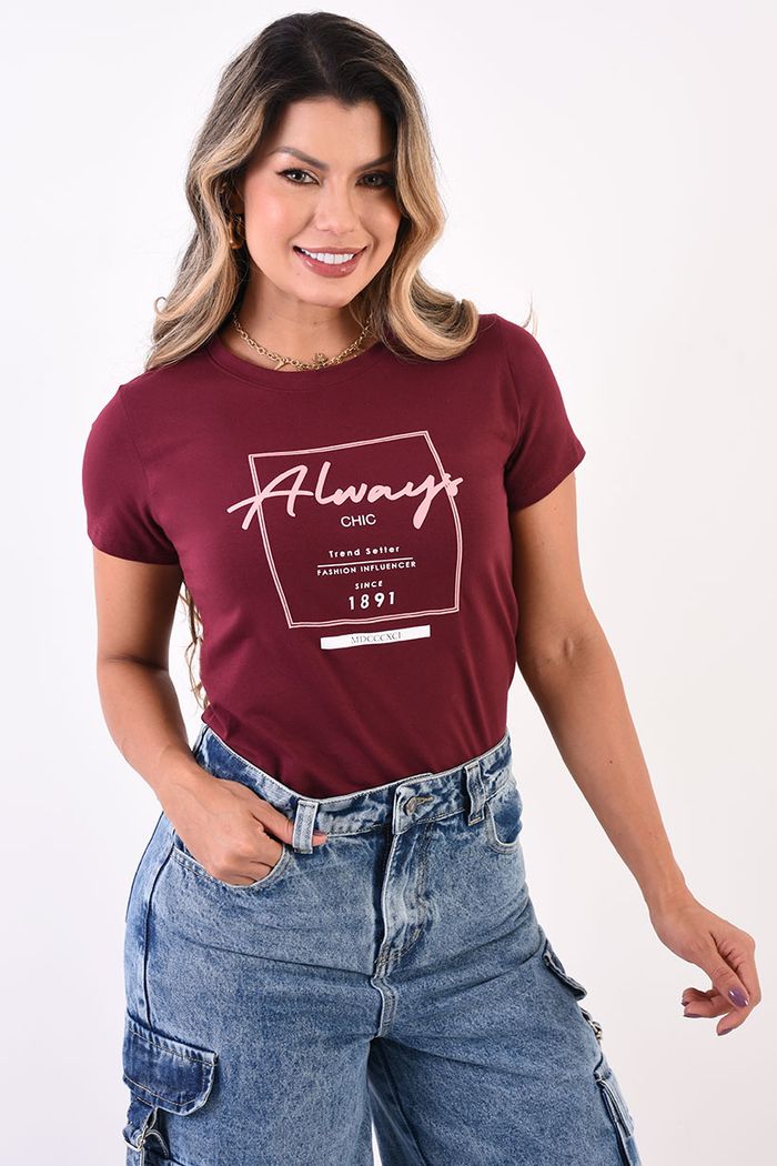 Blusa MC Cuello Redondo Dama IC0083