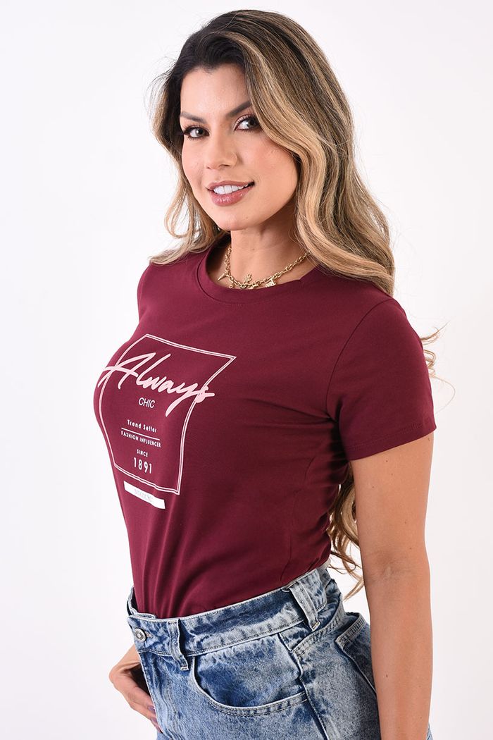 Blusa MC Cuello Redondo Dama IC0083