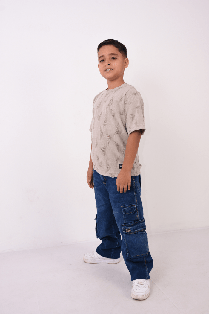 CAMISETA  NIÑO MANGA CORTA CUELLO REDOND UN0990