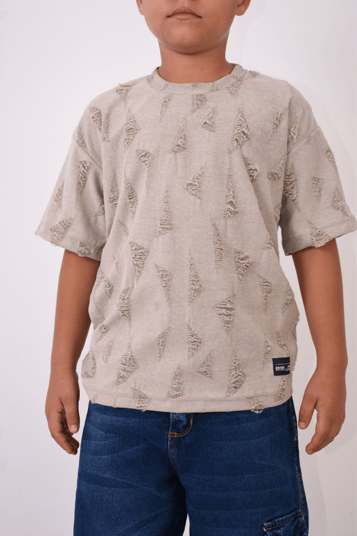 CAMISETA  NIÑO MANGA CORTA CUELLO REDOND UN0990