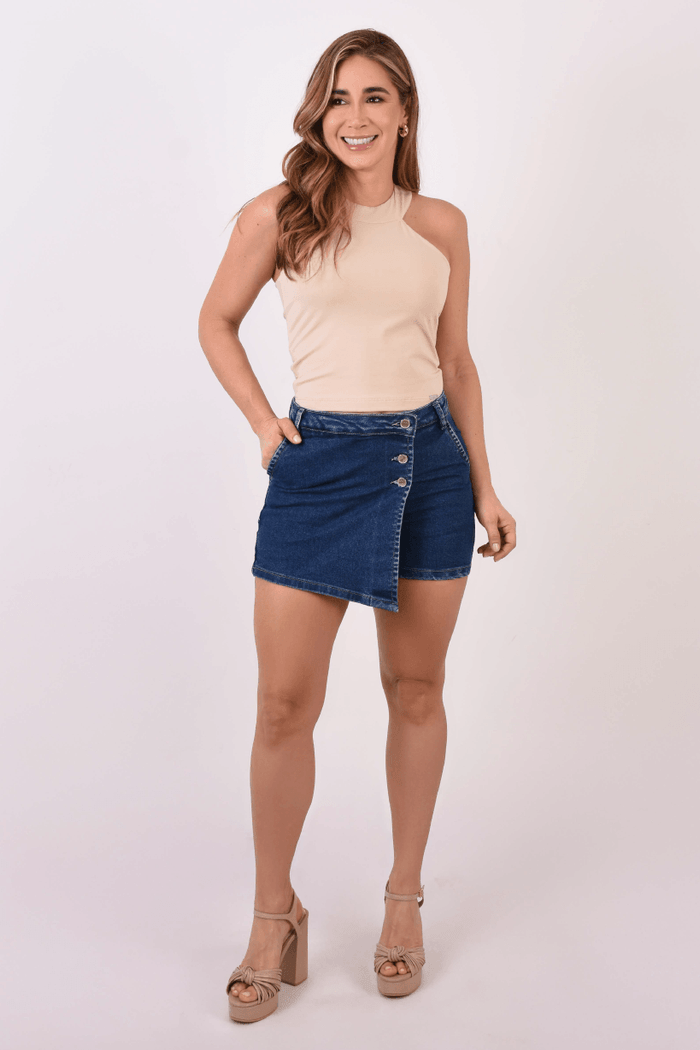 FALDA SHORT DAMA EN DENIM STRECTH FS1314