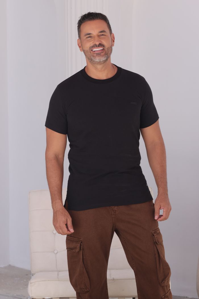 CAMISETA MANGA CORTA CUELLO REDONDO EN R U24329