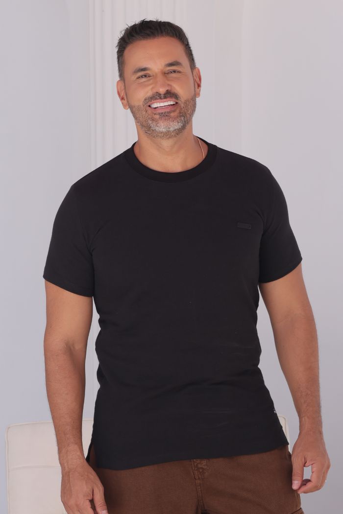 CAMISETA MANGA CORTA CUELLO REDONDO EN R U24329