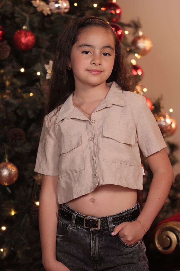 CAMISERA NIÑA LINO CORTE DELANTERO 15315