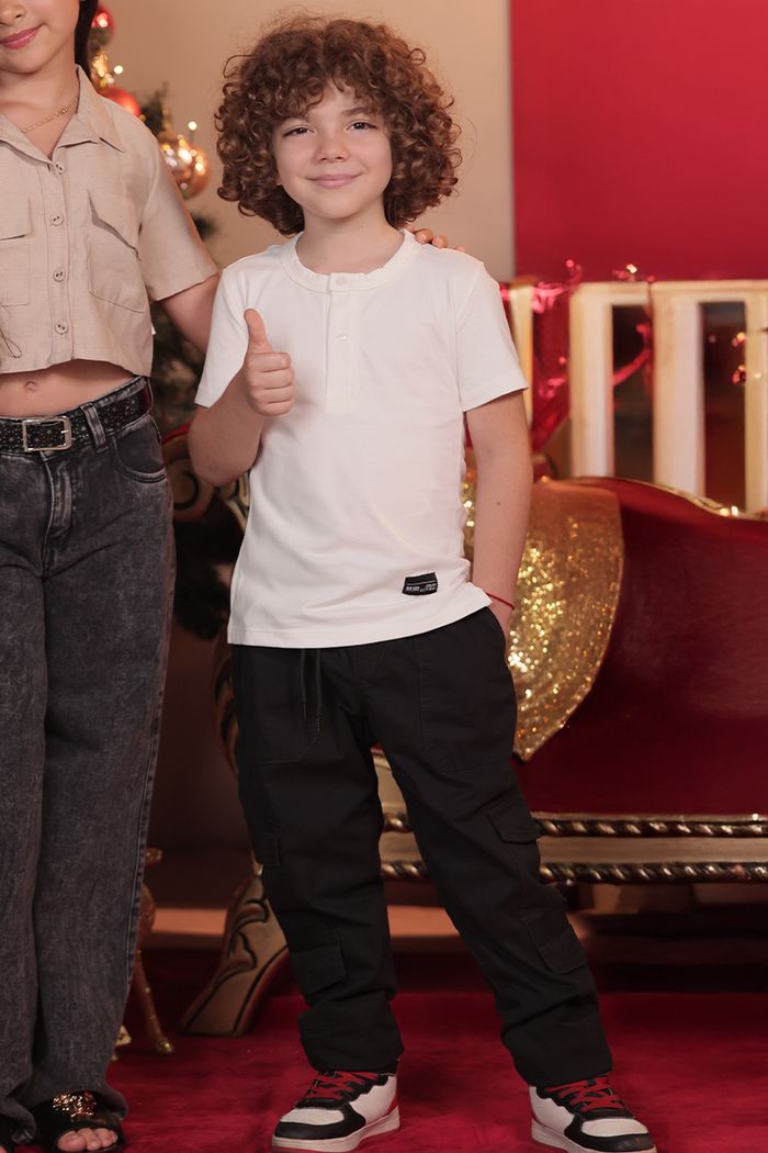 CAMISETA NIÑO MANGA CORTA  CUELLO REDOND UN0952