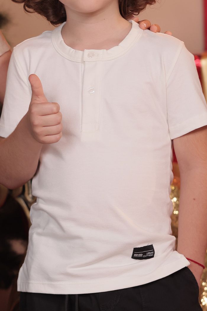 CAMISETA NIÑO MANGA CORTA  CUELLO REDOND UN0952