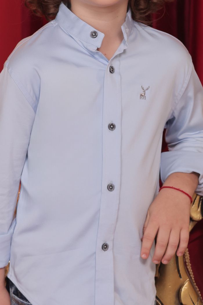 CAMISA NIÑO MANGA LARGA CUELLO PILOTO EN ECB831