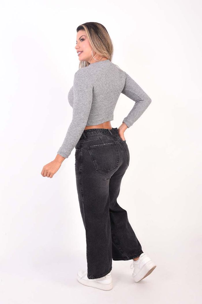 JEAN DAMA CROPED 5 BOLSILLOS EN DENIM RÍ P12961