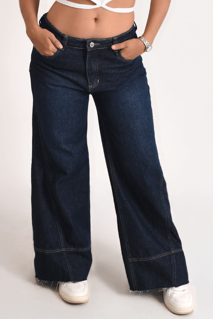 JEAN DAMA PALAZZO 5 BOLSILLOS EN DENIM P12963