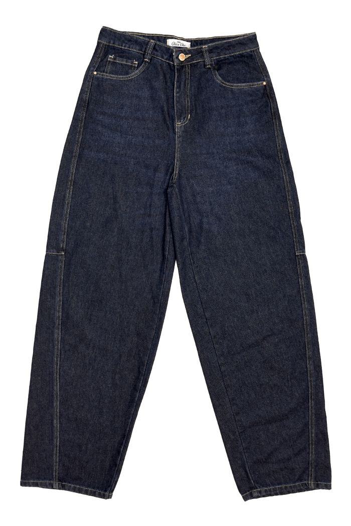 JEAN DAMA BALLOON EN DENIM RÍGIDO P12962